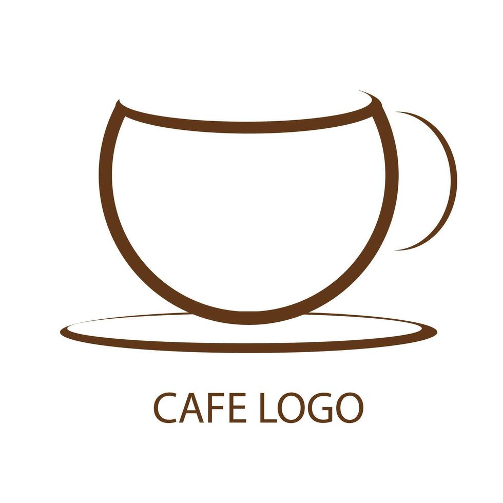 cafe logo design vector