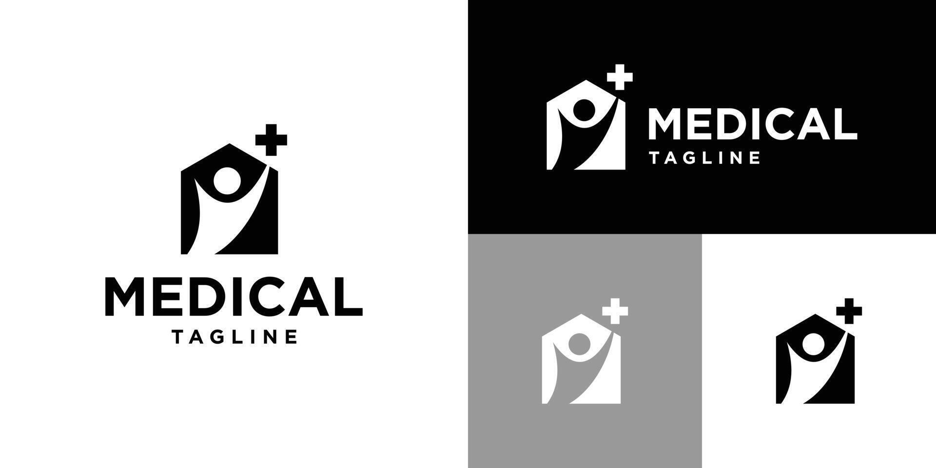 Design template of medical logo. hospital, doctor, equipment, ambulance. Icon symbol EPS 10 vector