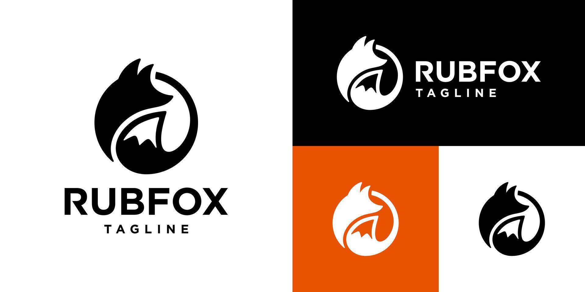 Design template of a simple fox logo. Pet, animal, fox logo. Symbol icon EPS 10 vector