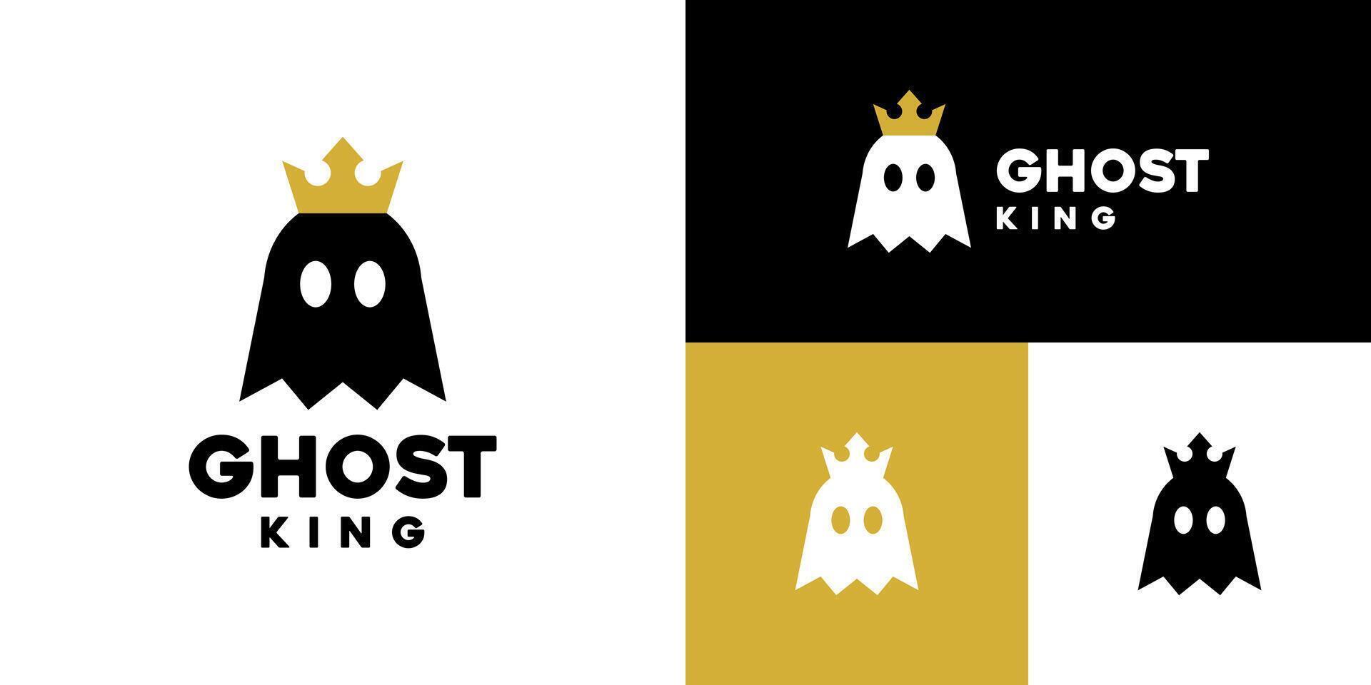Design template of the ghost king logo. Power, warriors, kingdoms. Icon symbol EPS 10 vector
