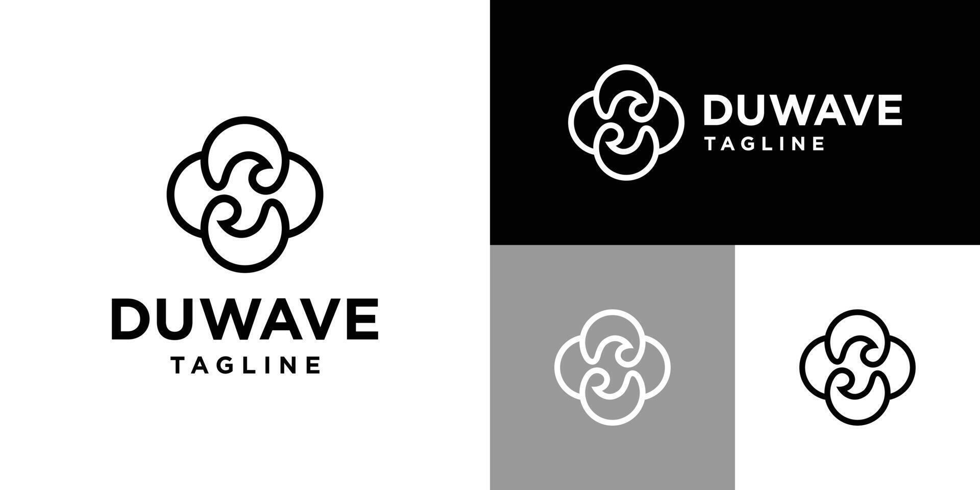 Design template of wave logo. Ocean, abstract, water, infinity. Icon symbol EPS 10 vector
