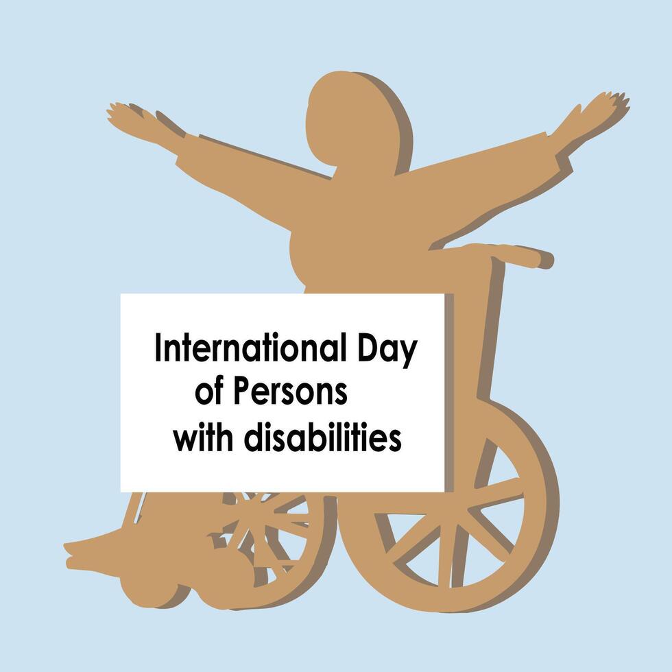 World Disability day banner. vector