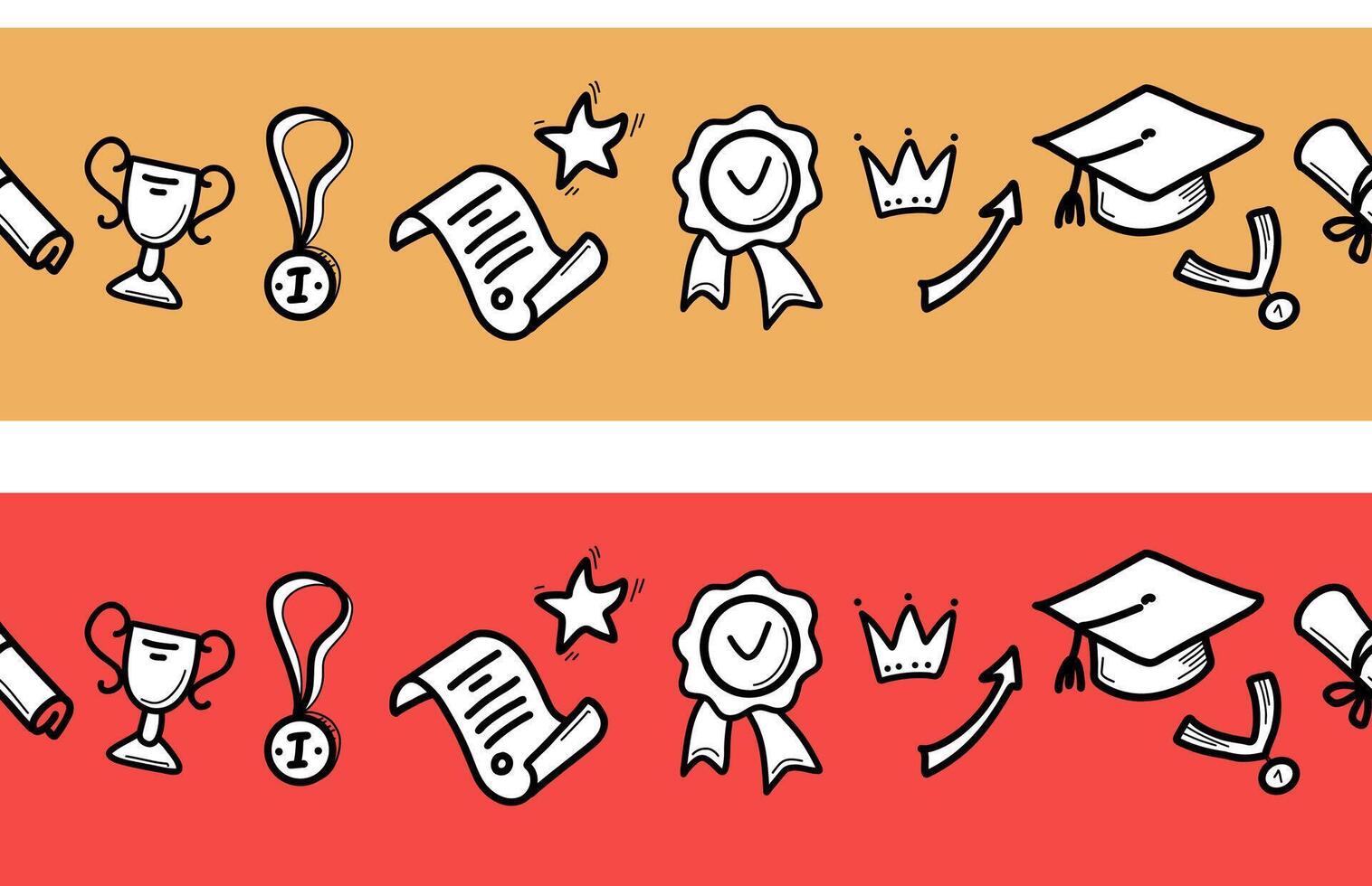 Hand drawn AWARD border pattern . vector