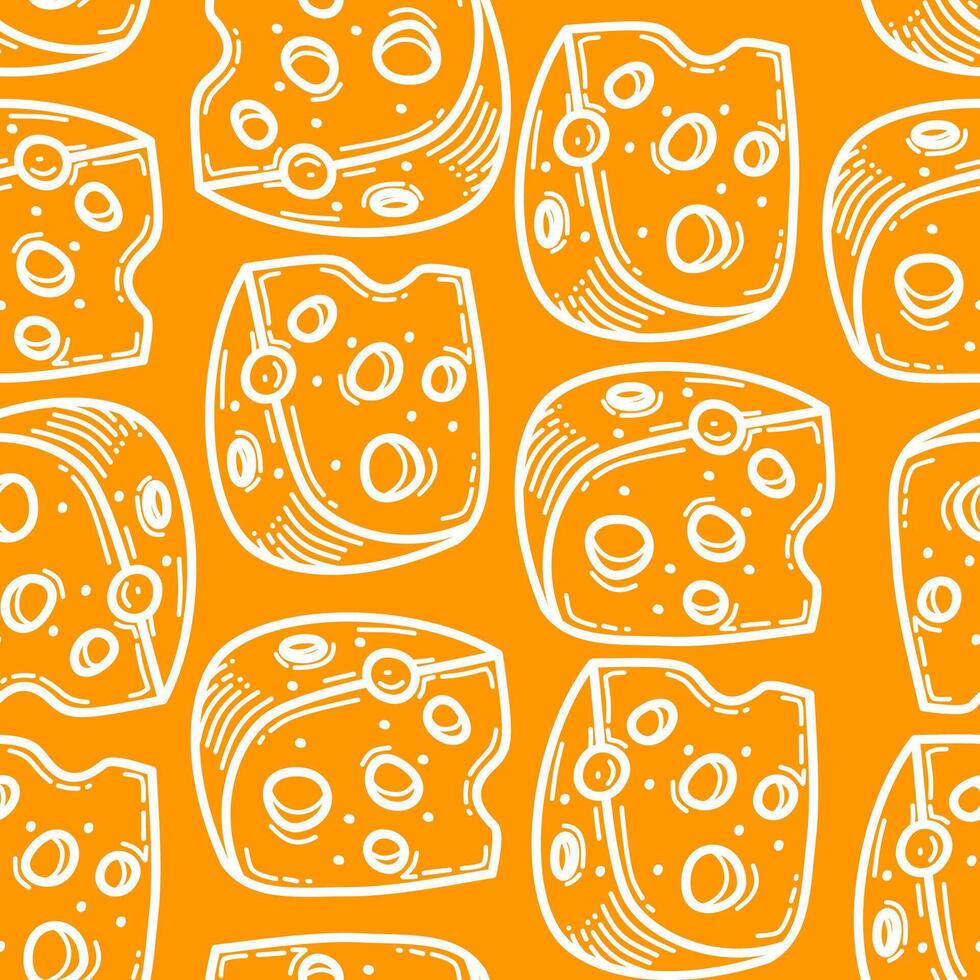 Cheese doodle pattern background. Seamless Pattern of a Cheese. Cheese pattern background. Seamless pattern of cheese doodle illustration background. vector