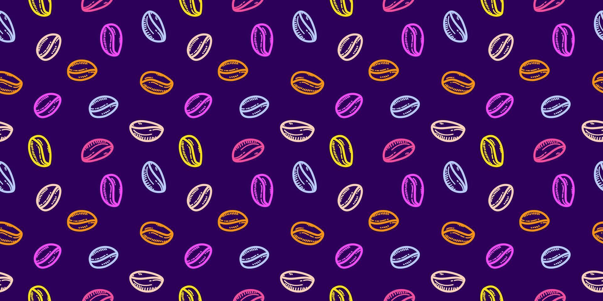 Pattern background with coffee beans. Coffee beans design background. Coffee beans wallpaper. Coffee beans illustration ideal for packaging. vector