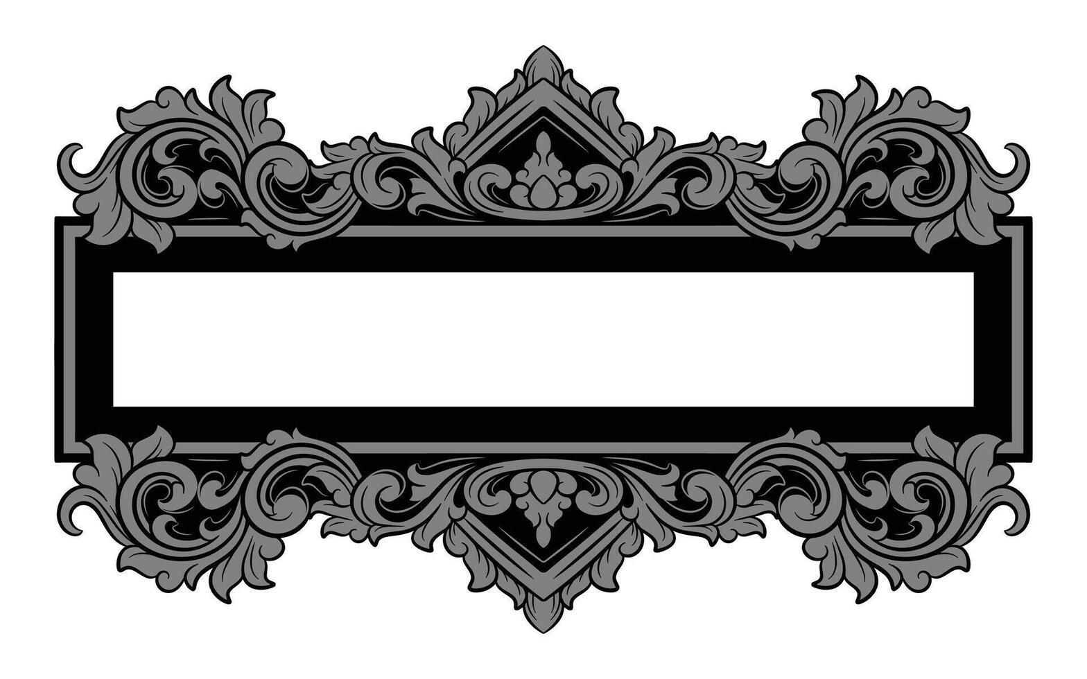 name tag or label ornament luxury vector