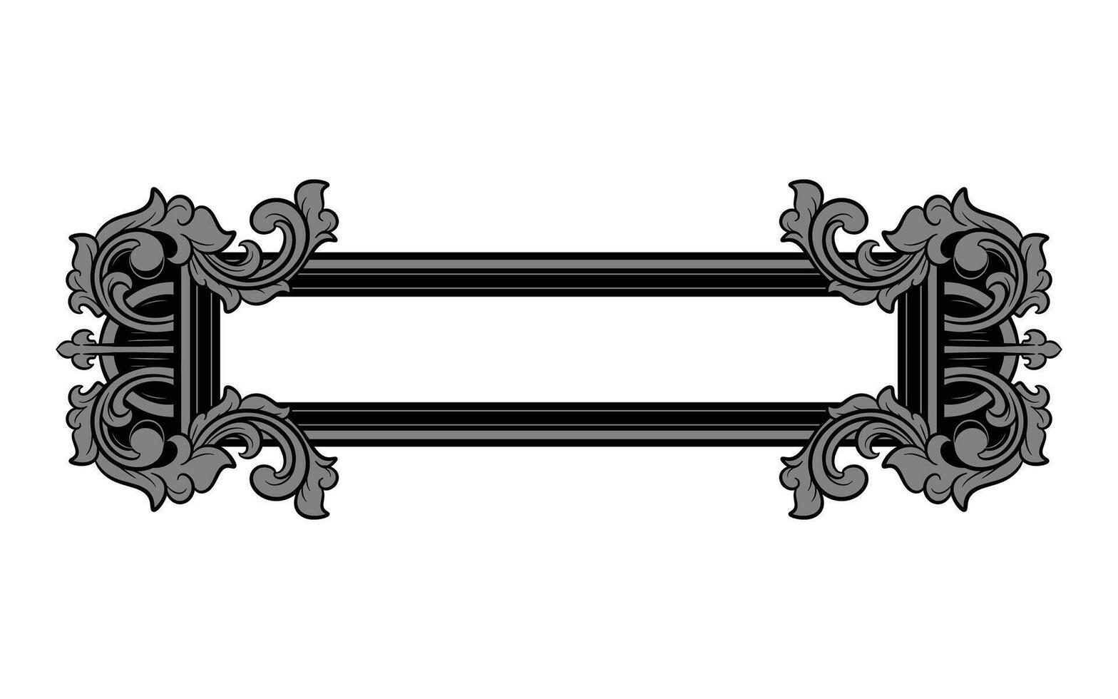 vintage horizontal frame label ornament vector