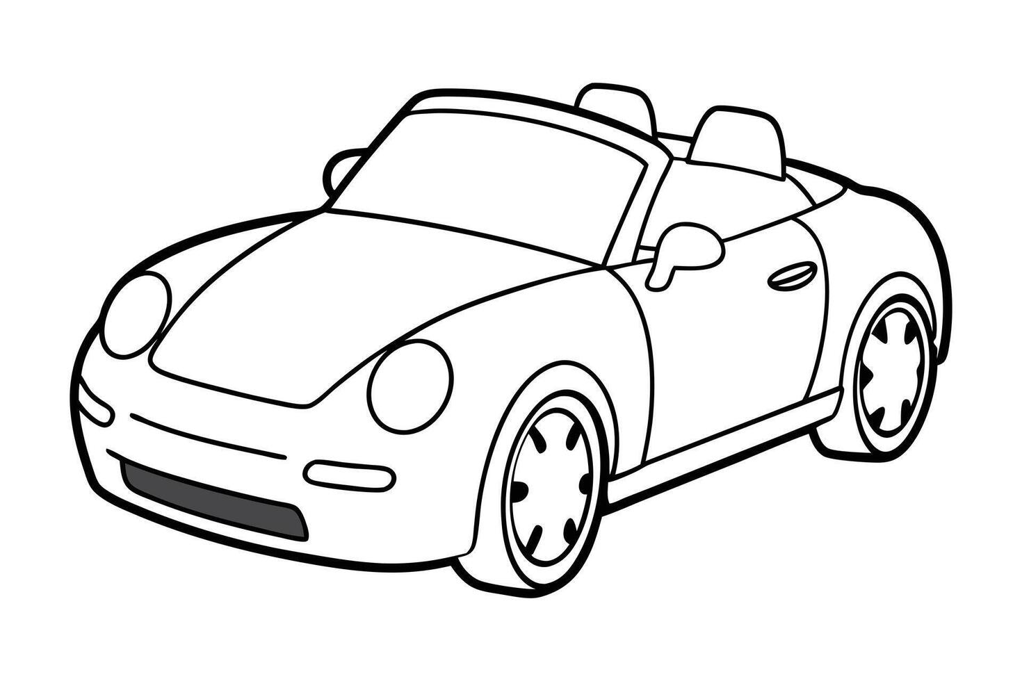 car line art isolated on white background vector