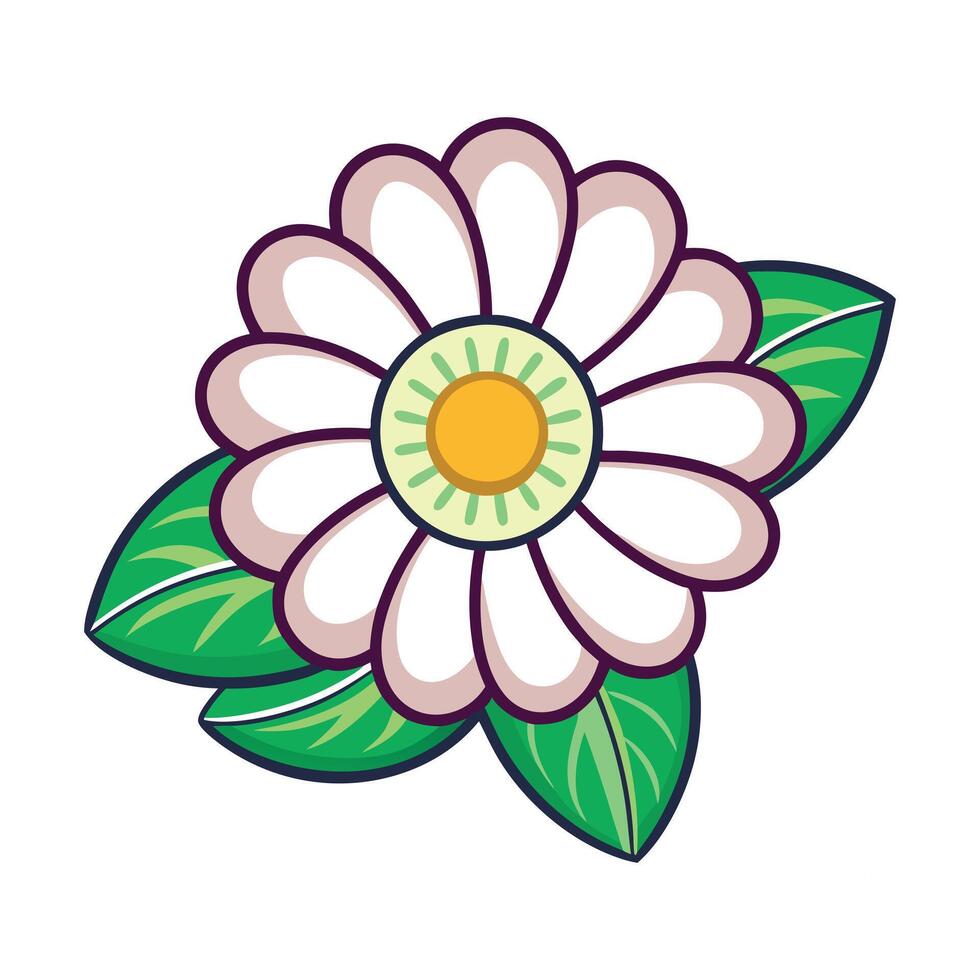 illustration of a flower on whit background vector