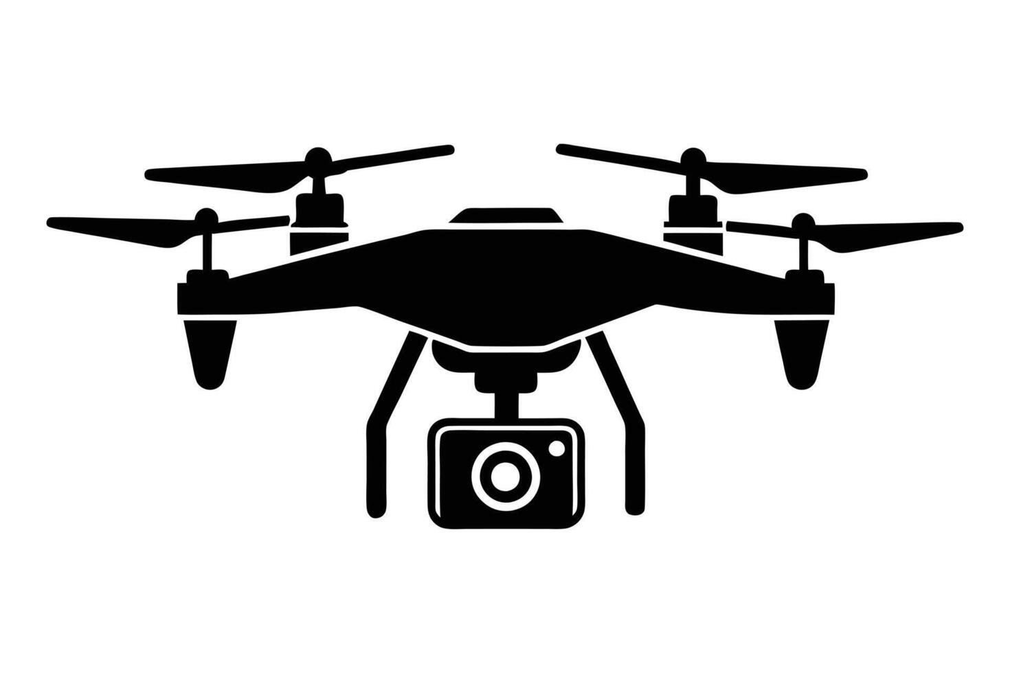 drone silhouette , drone icon, flat , logo of a drone vector