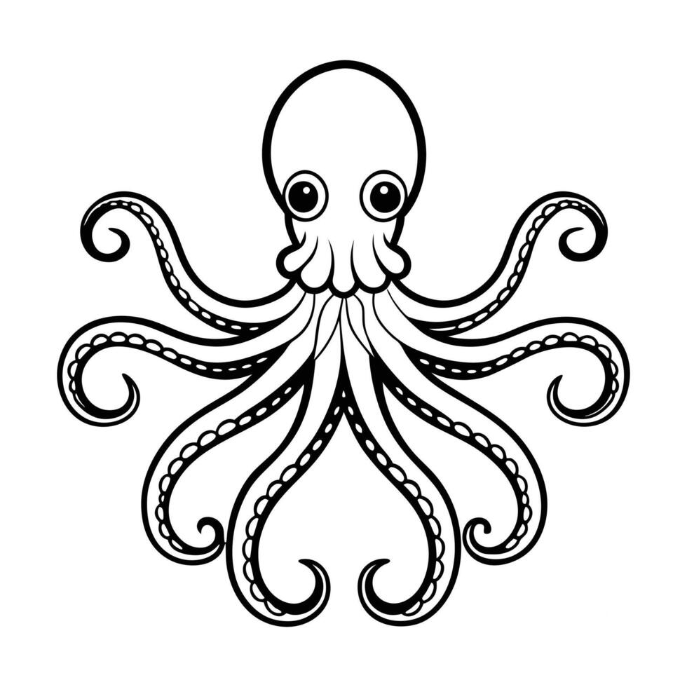 octopus icon isolated on white background. vector
