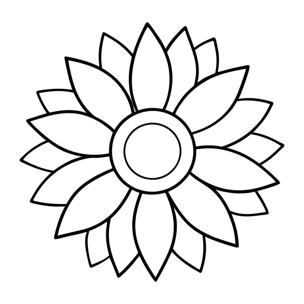 lotus flower line art isolated on white background vector