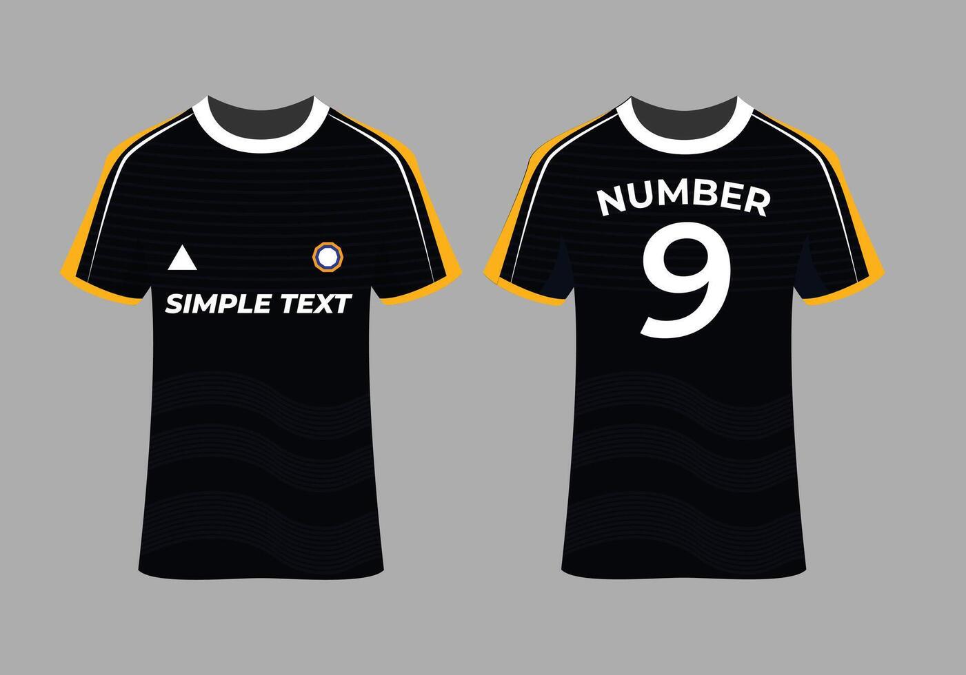 Black and orange coloring sports jerseys race jerseys designs for sublimation template vector