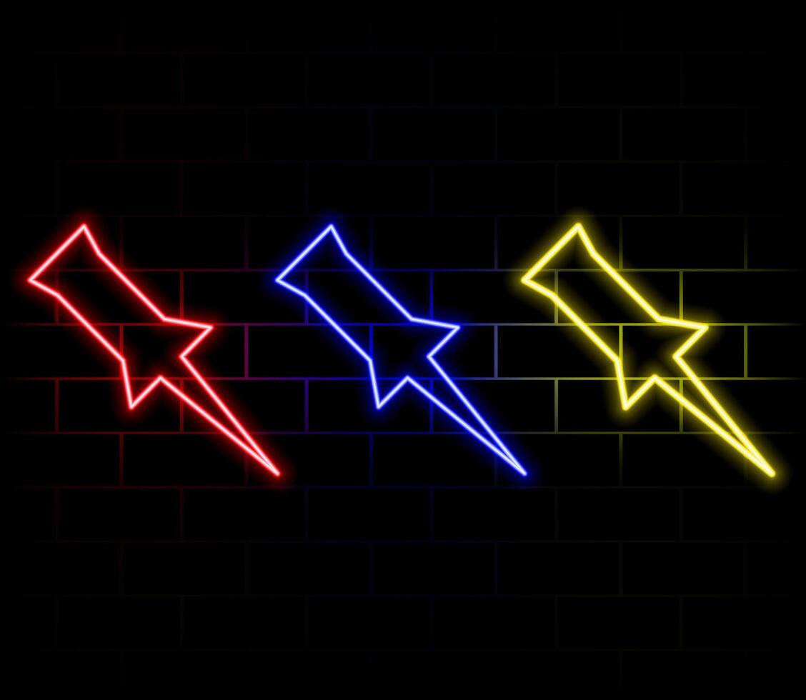 Neon light glowing with configure icon. Tools symbol glowing animation. glowing sign vector