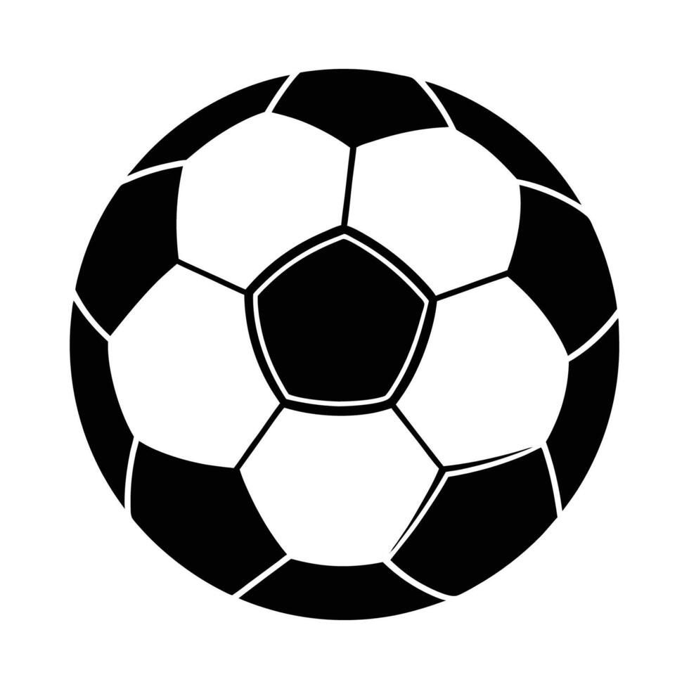 Silhouette Soccer ball, Football. vector