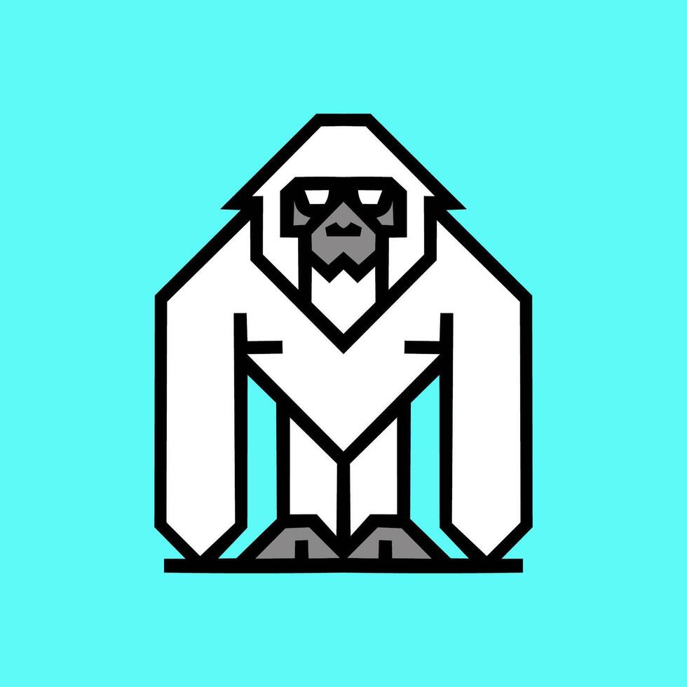 Yeti Character Logo Icon Design Illustration. vector