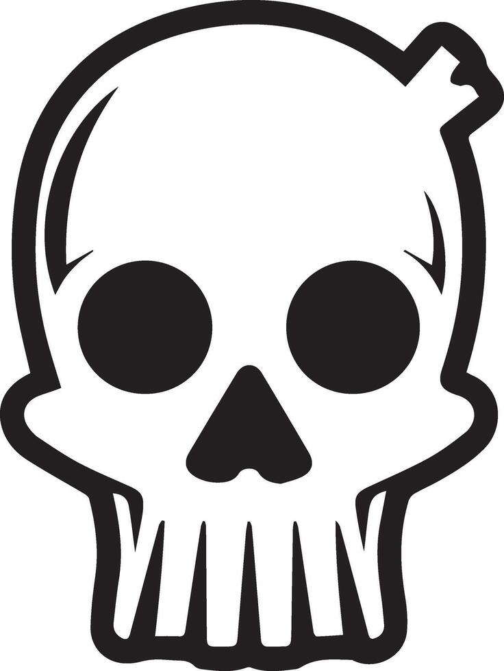 Chilling Skull Outline for Creepy Illustrations vector