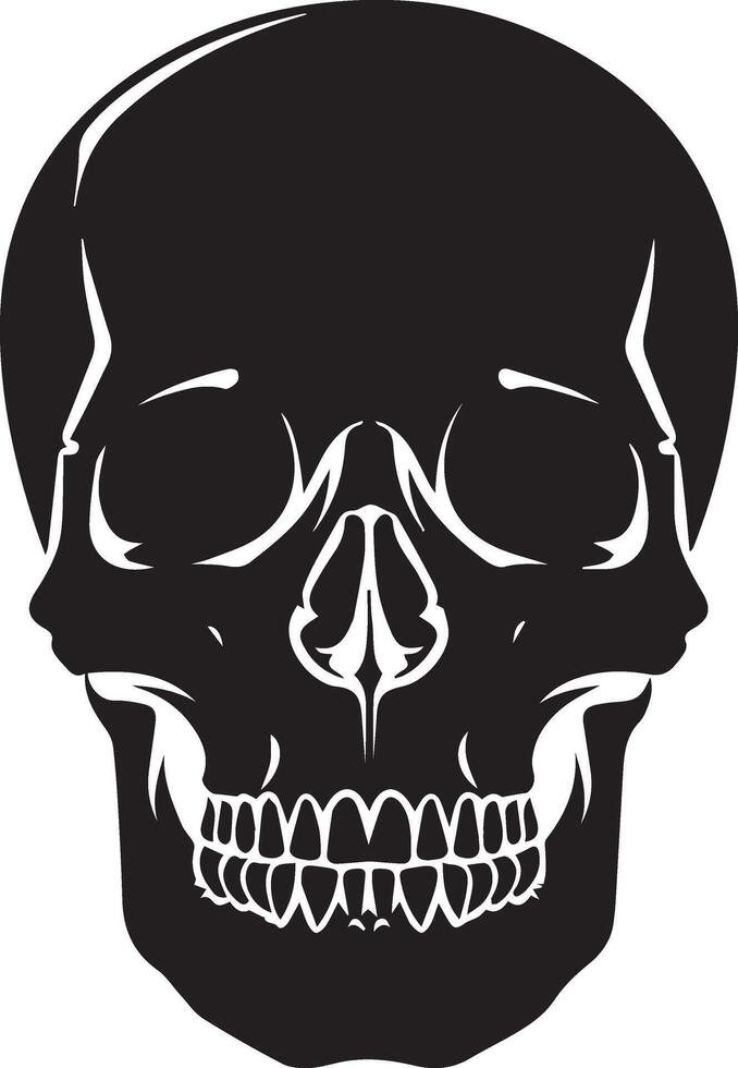 Dark Skull Silhouette Art for Horror Themes vector