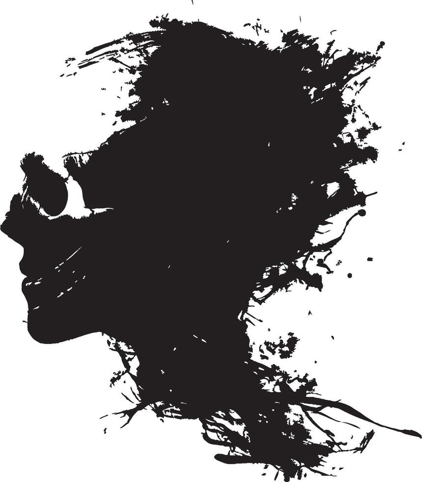 Scary Abstract Skull Silhouette for Gothic Artwork vector