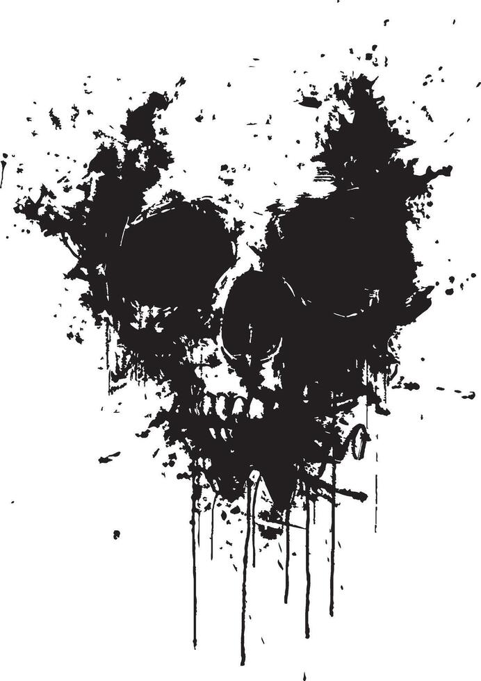 Ominous Abstract Skull Icon for Halloween Celebrations vector