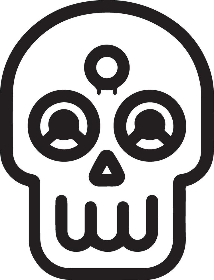 Frightening Skull Outline for Halloween Events vector