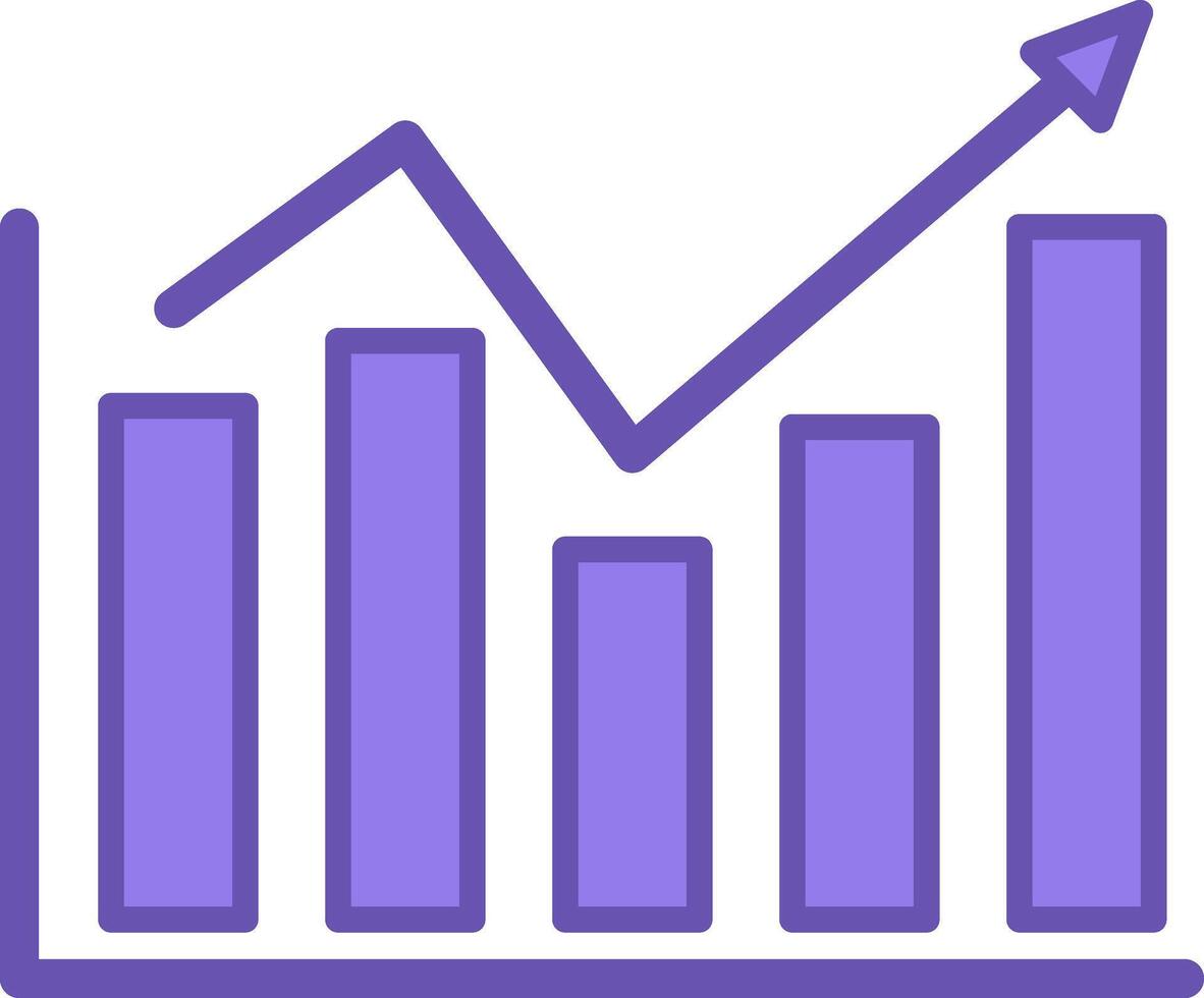 Colored Data Chart Icon. Icon of Chart Created Based on Analysis Data. Data Analytics Concept vector