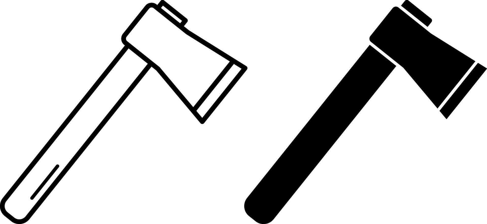 Axe icons. Black and White Icons. Tourist equipment. Camping and Tourism Concept vector