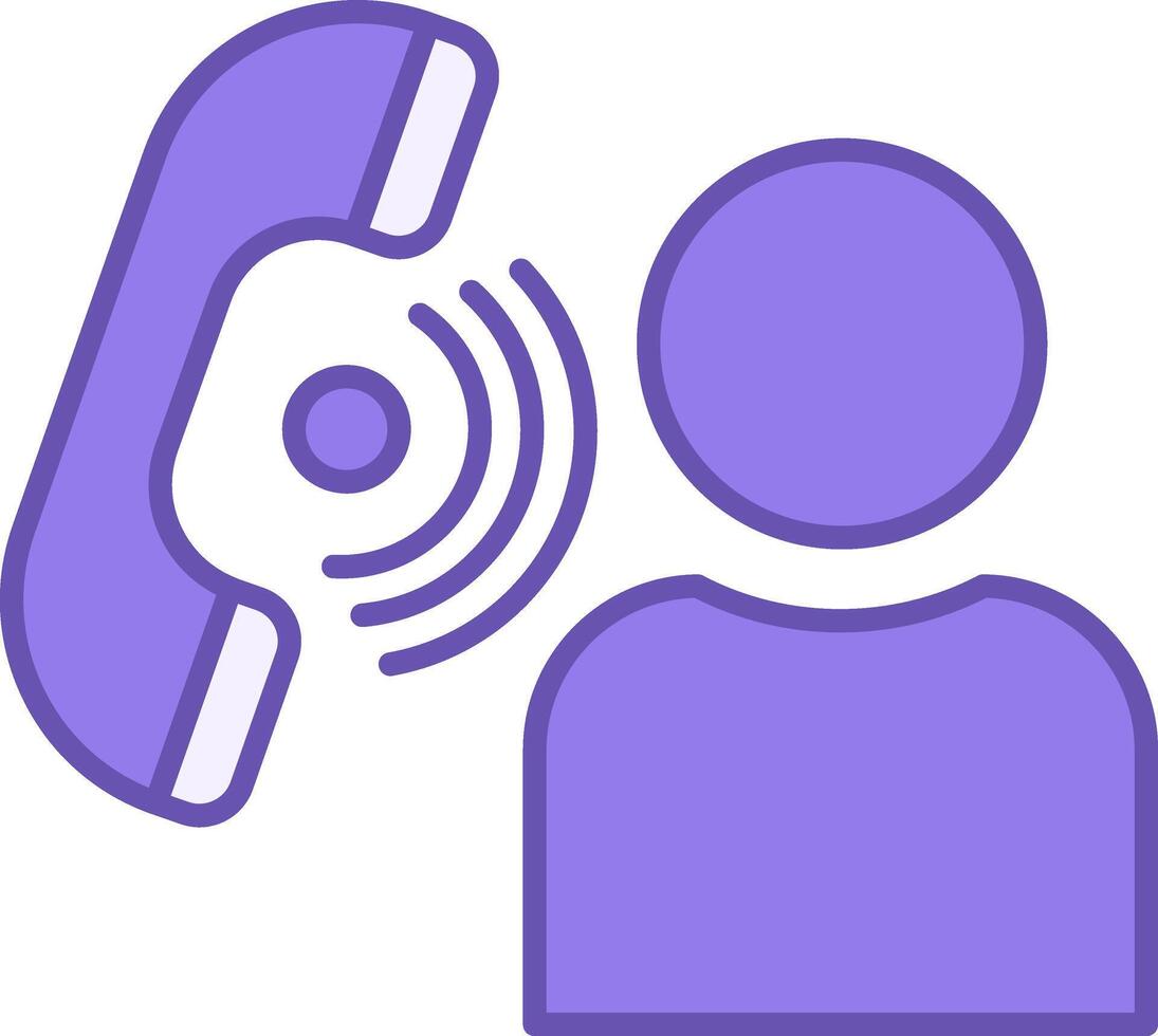 Colored Contacts Icon. Icon of a Man Talking on the Phone. Global Connection. Mobile Network and Internet vector
