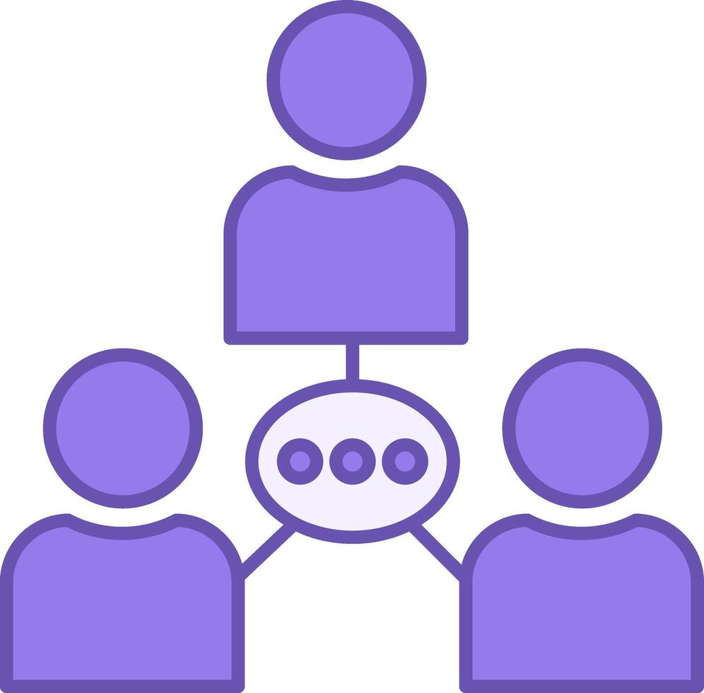 Colored Socializing Icon. Icon of People Communicating With Each Other. Global network vector