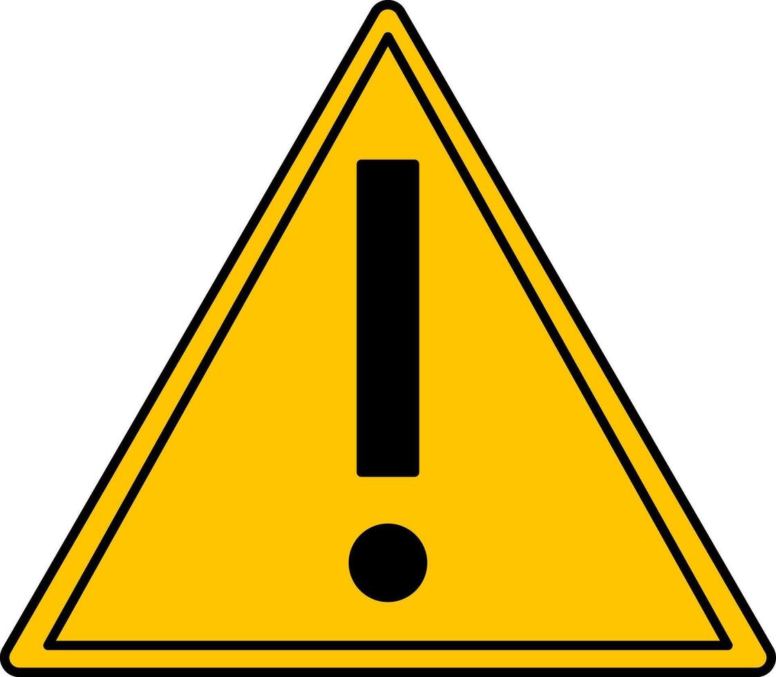 Yellow Sign Generic Caution. Exclamation mark. Danger Warning Sign, Risk in a Specific Area vector