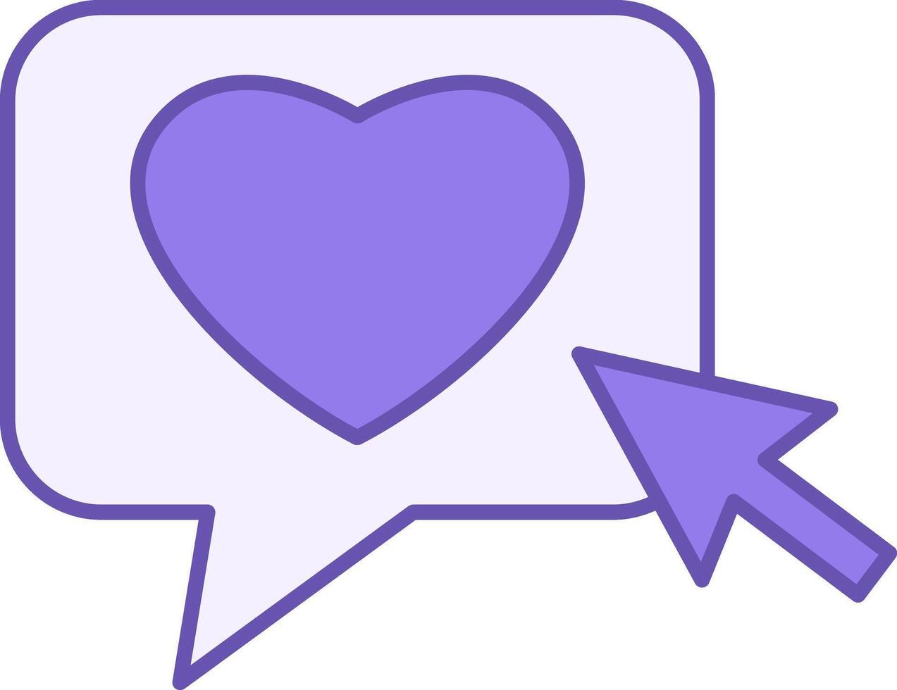 de colores icono hacer clic como. haciendo clic el computadora ratón flecha en el corazón. aprobación, deleitar, como. social medios de comunicación concepto vector