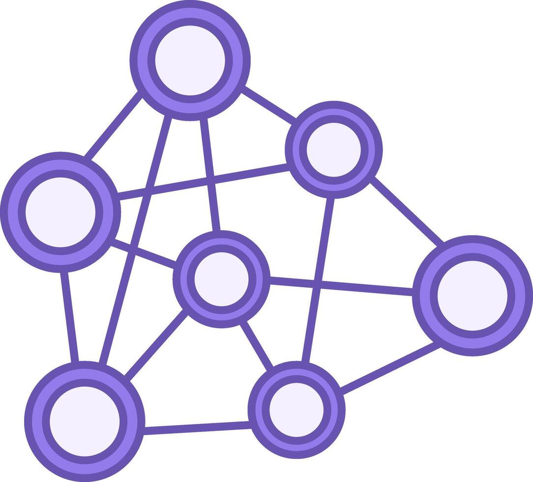 Neural Networks Color Icon. Machine Learning, Artificial Intelligence, Virtual Reality. Concept of Technology and Innovation vector