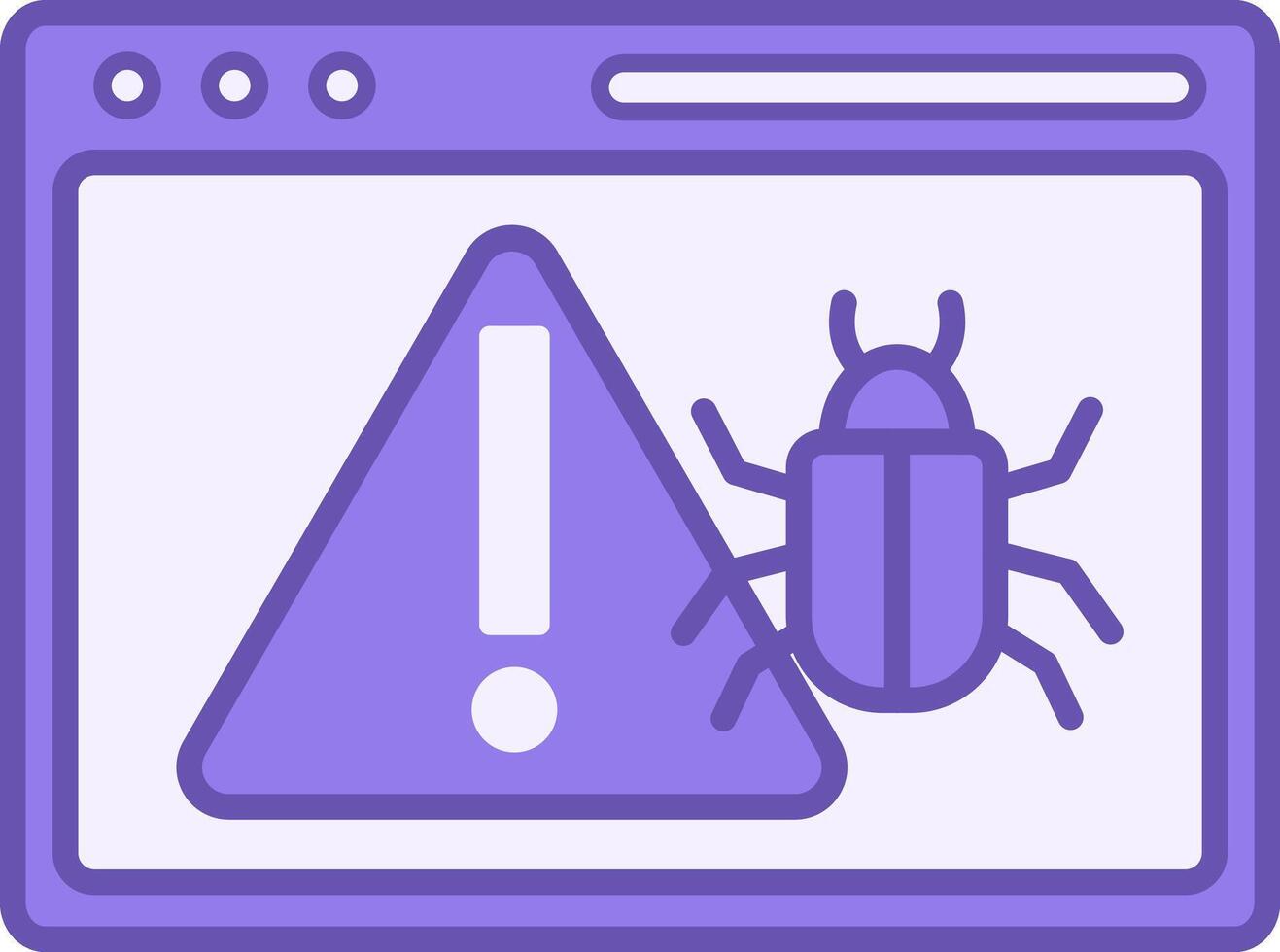 Colored Malware Icon. Icon of Website and Malicious Virus Danger Sign. Dangerous Infection, Cyberattack. Computer Security and Programming Concept vector
