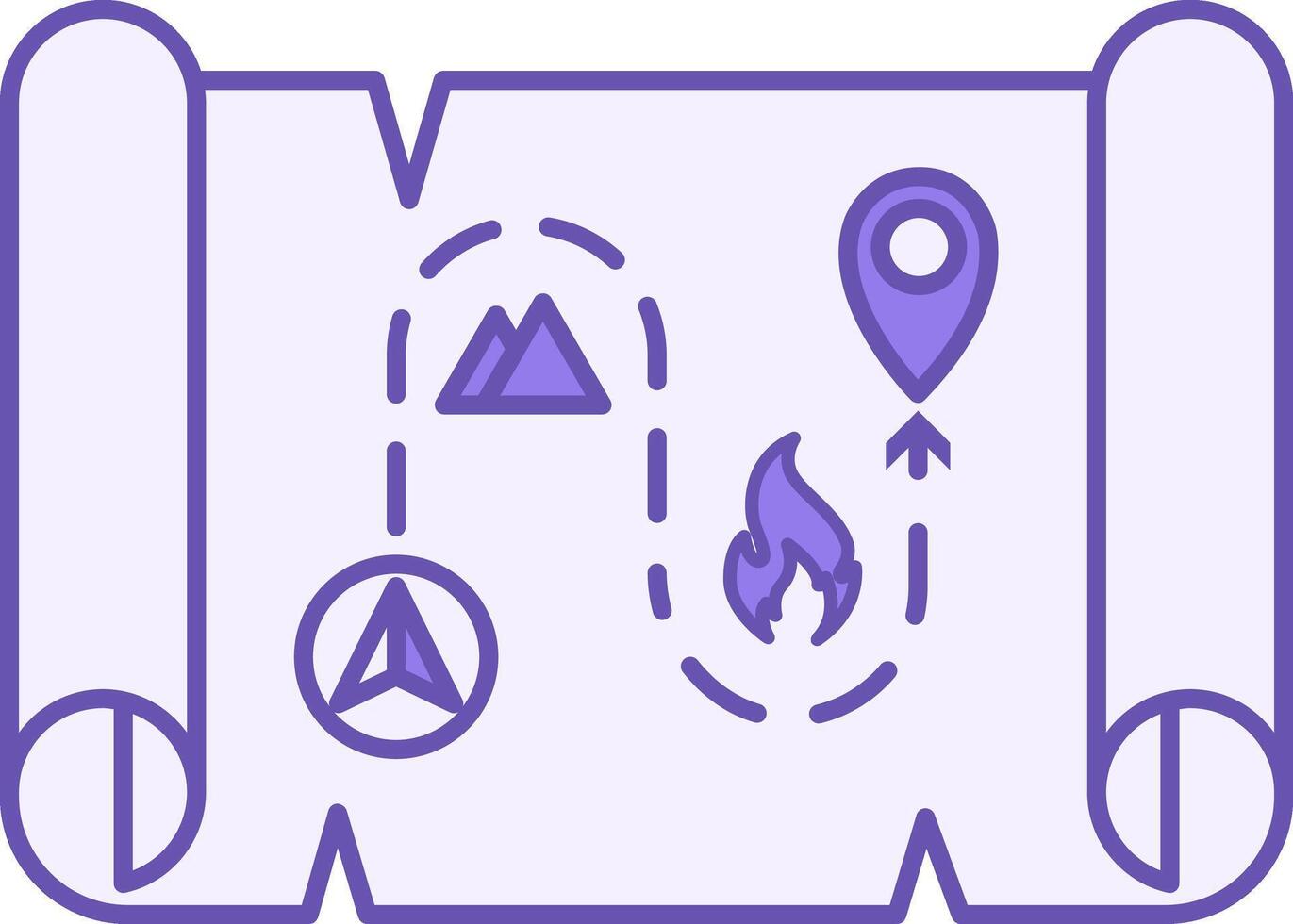 Colored Quest Icon. Map with Tasks That Need to Be Solved to Achieve the Goal. Entertaining Game. Interactive Adventure Concept vector