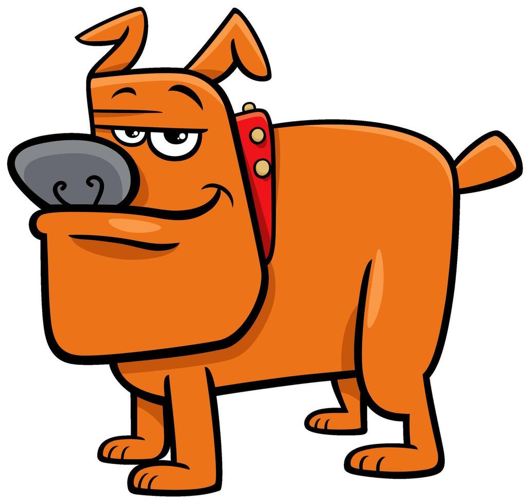 funny cartoon dog animal character vector