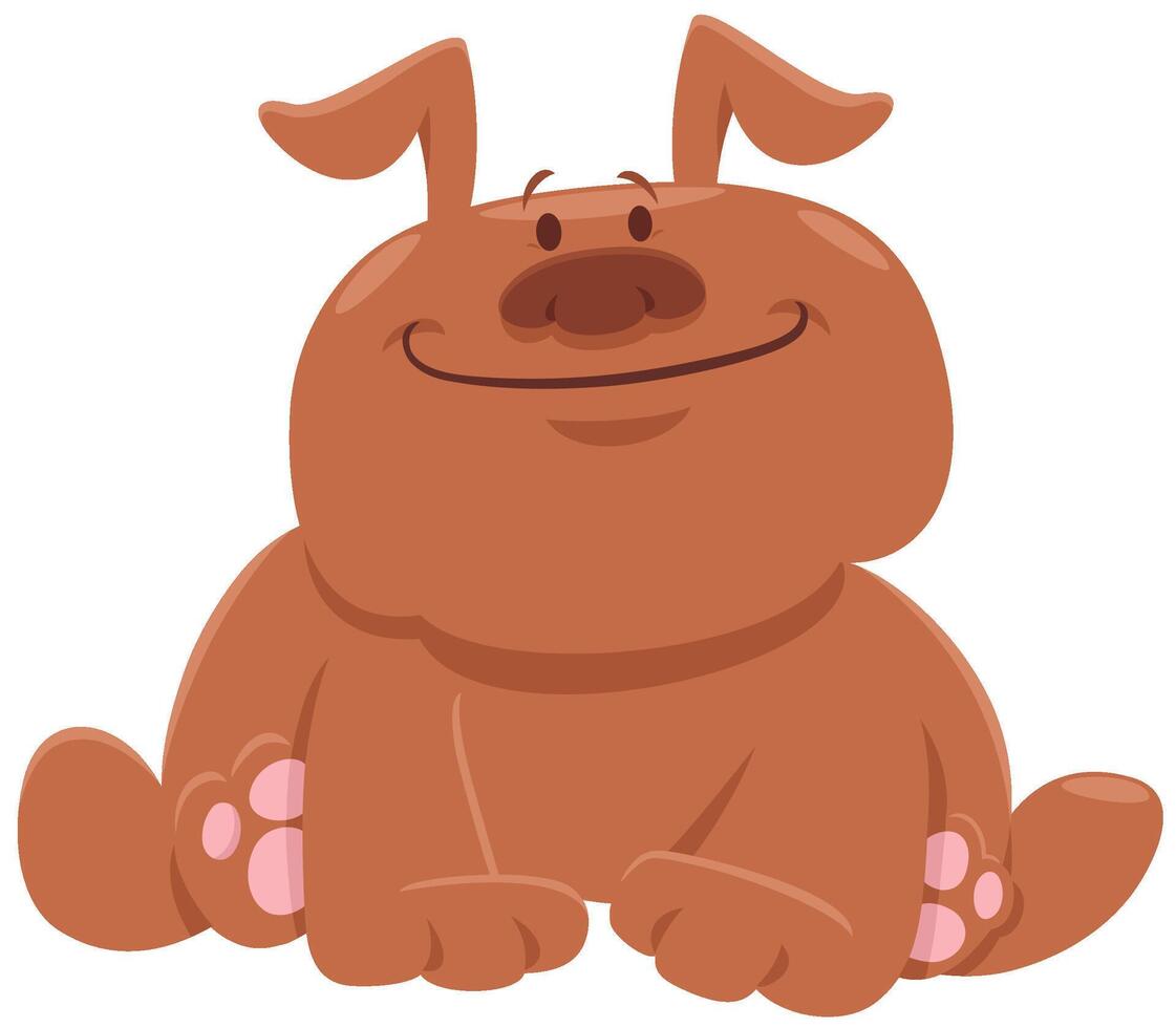 funny cartoon dog or puppy animal character vector