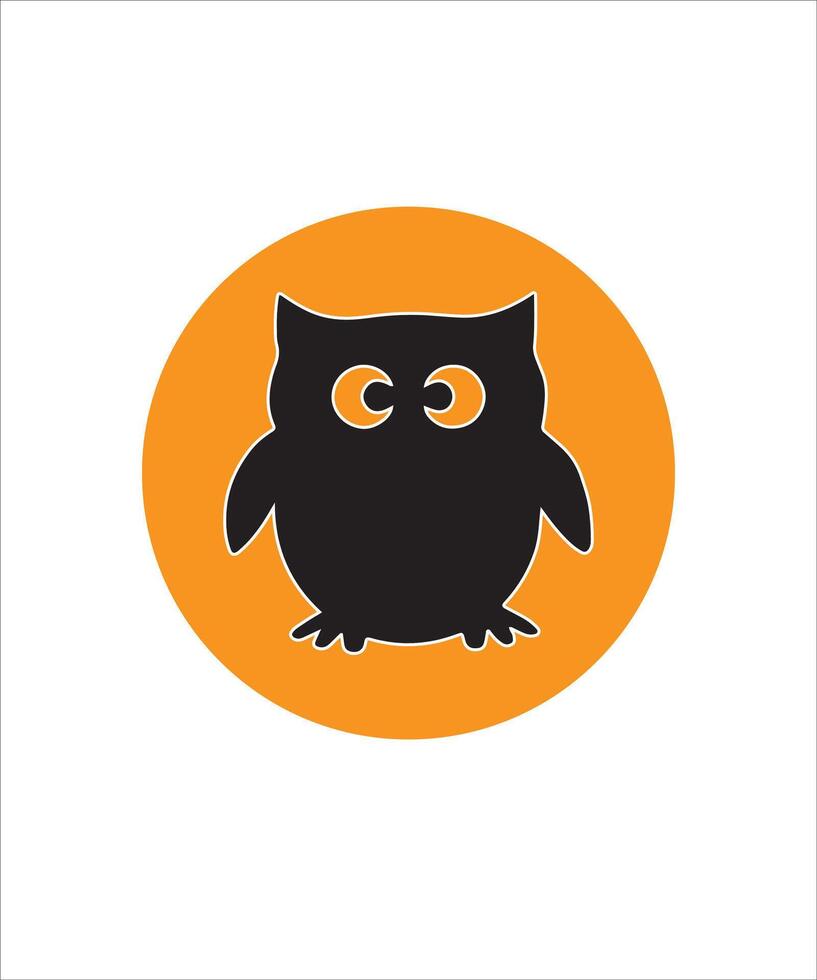 owl silhouette illustration vector