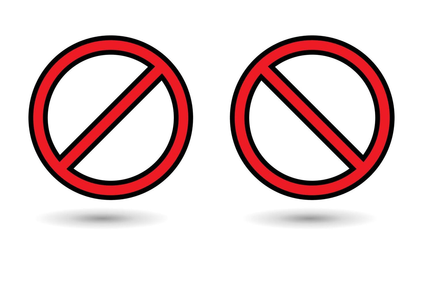 Ban icon design. Prohibited sign. Stop or warning symbol illustration. vector
