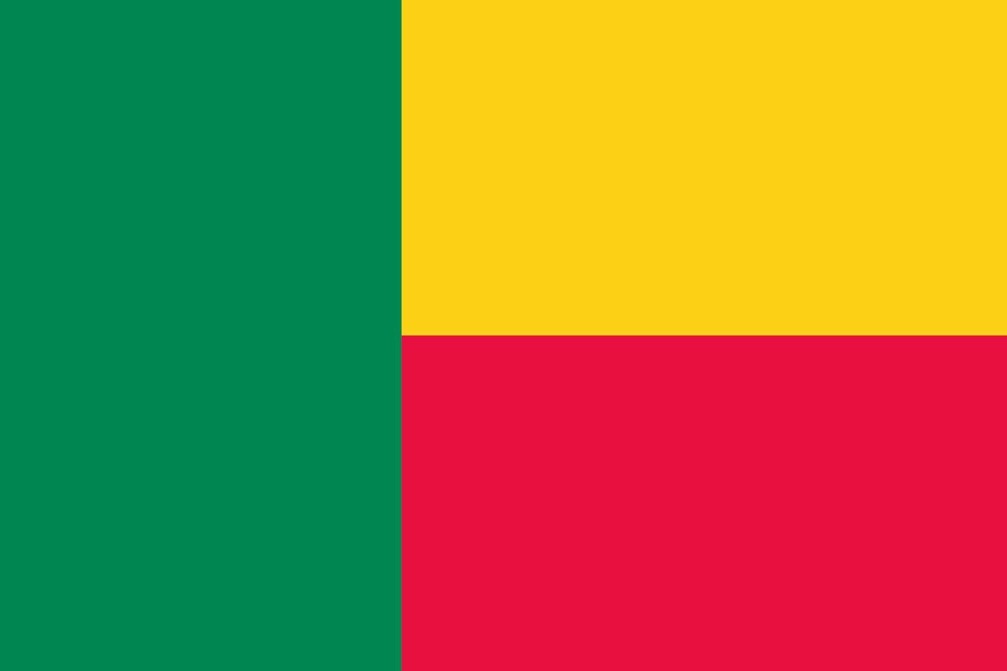 Flag of the Kingdom of Benin is a sign symbol. National symbol of Benin. vector