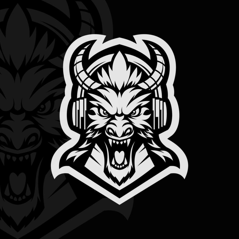 The logo for a gaming team vector