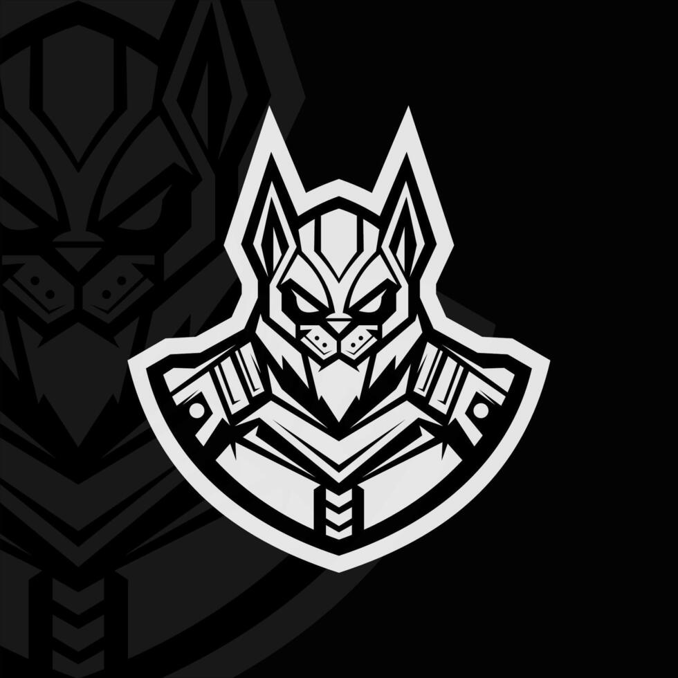 A black and white logo for a team vector