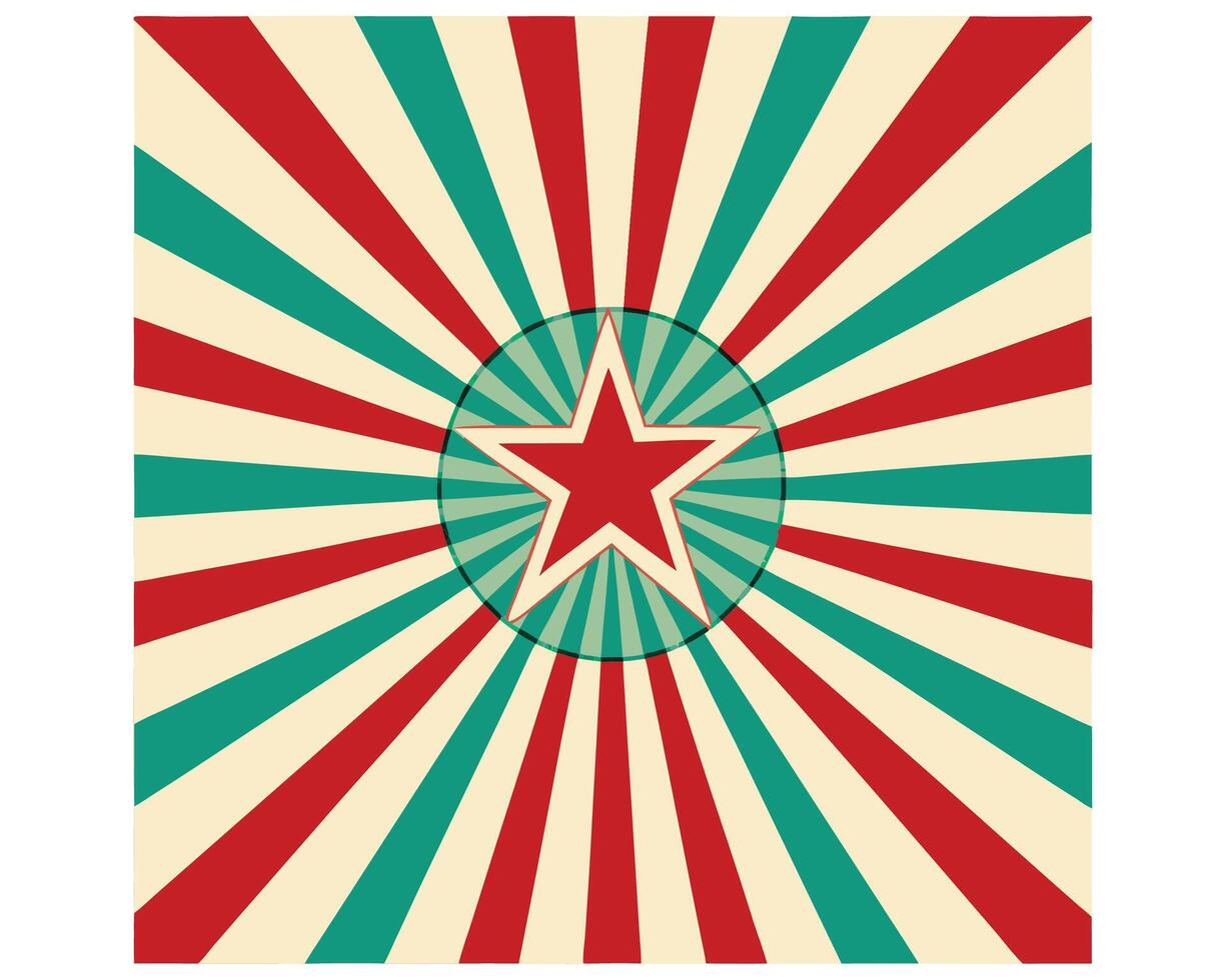 retro star Sunburst Background illustration vector