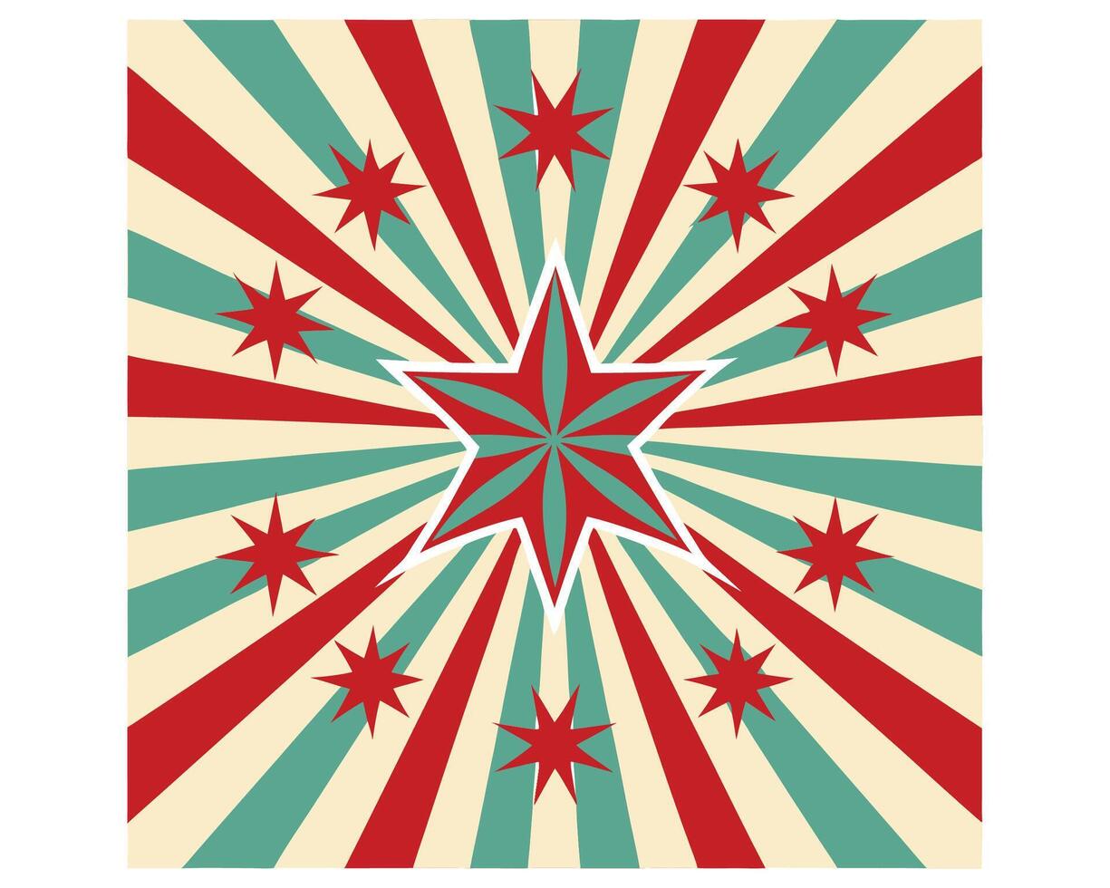 Sunlight Retro Ray Sunburst Background vector