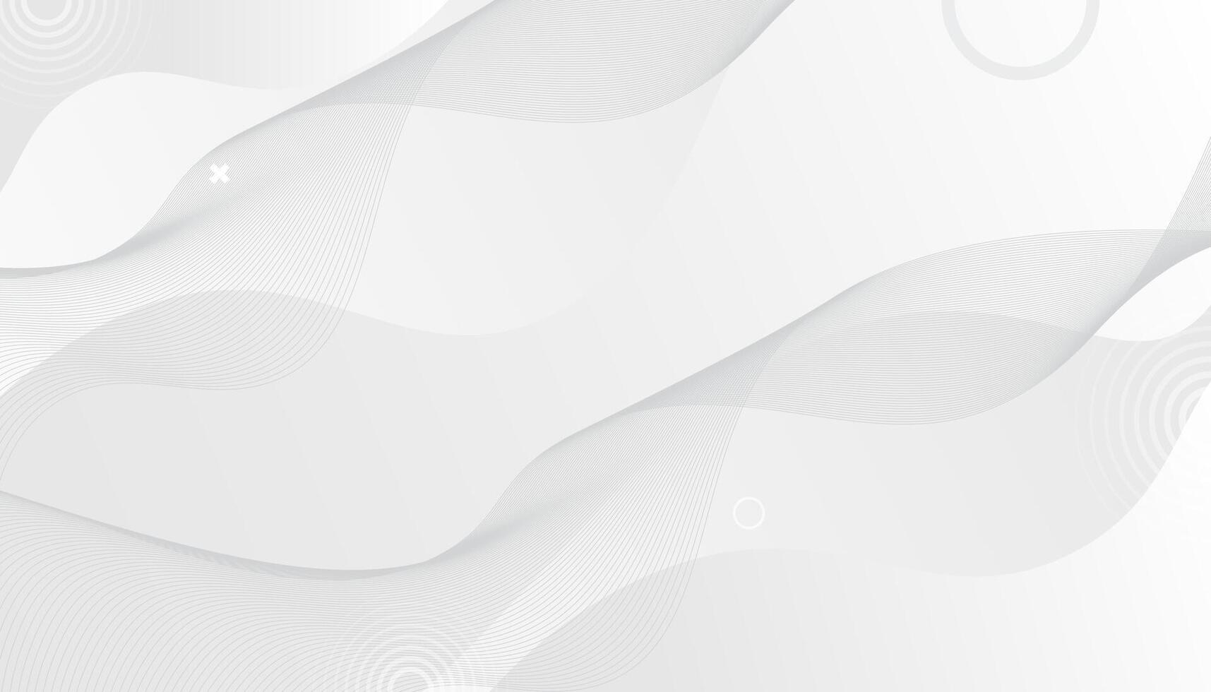 Abstract white and grey background with dynamic waves vector
