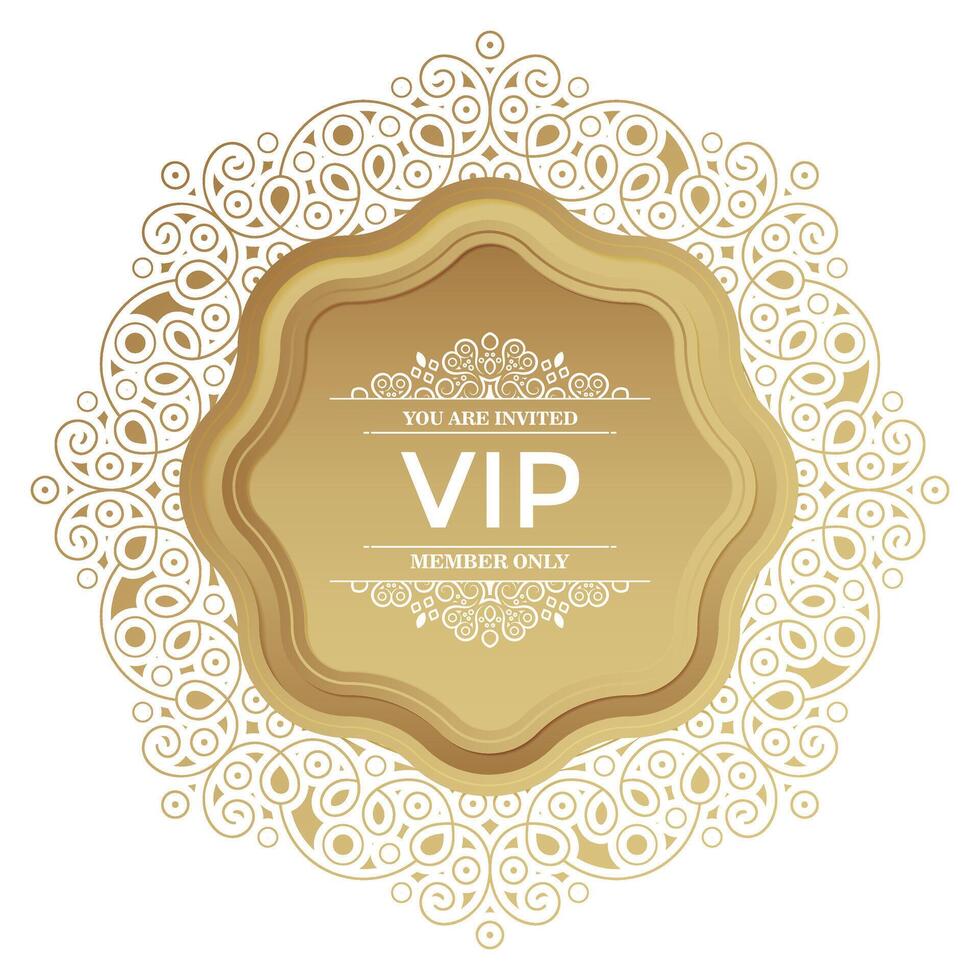 Elegant gold VIP ornament background vector
