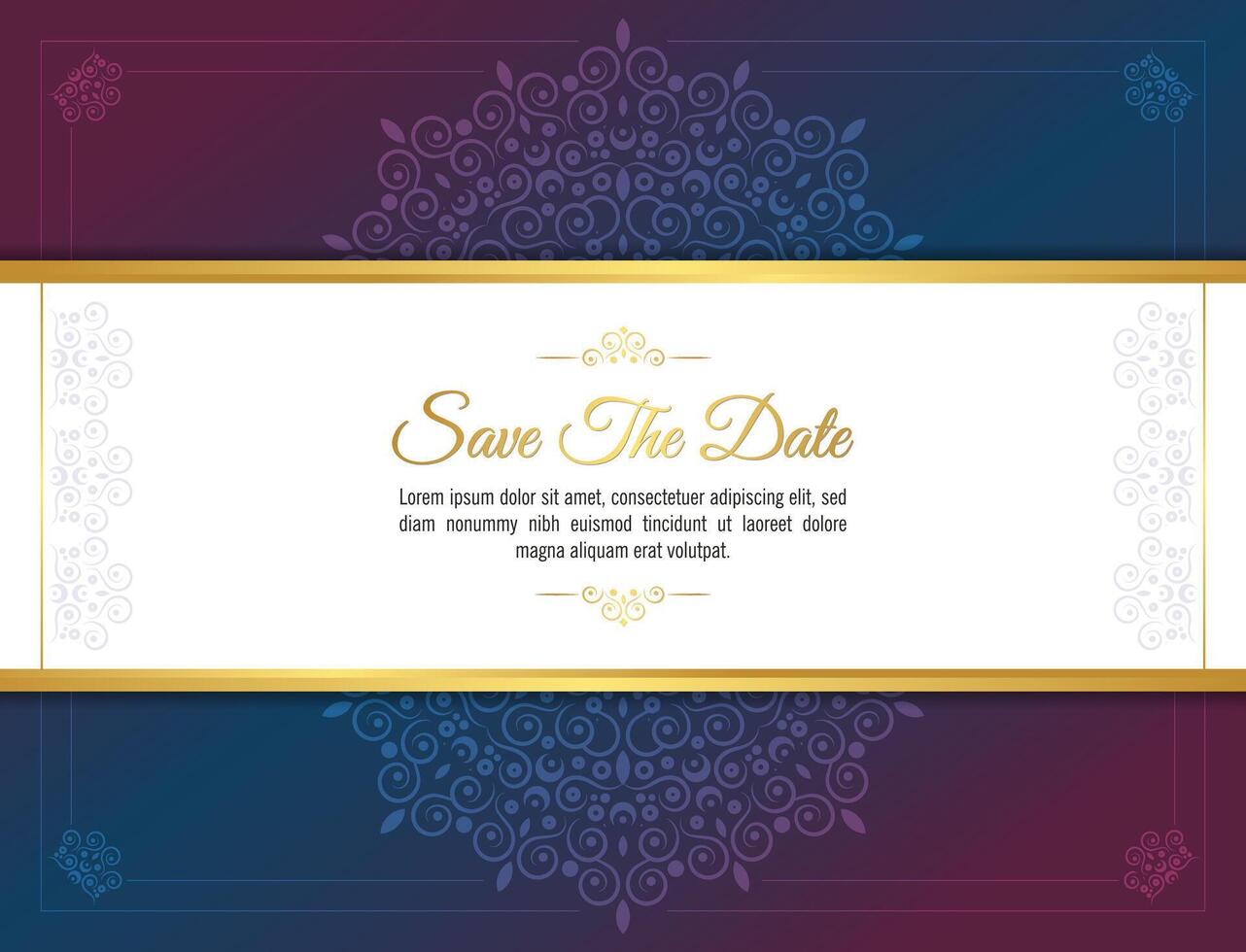luxury invitation background style ornamental pattern vector