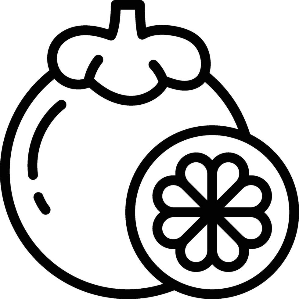 mangosteen icon. mangosteen symbol for your web design vector