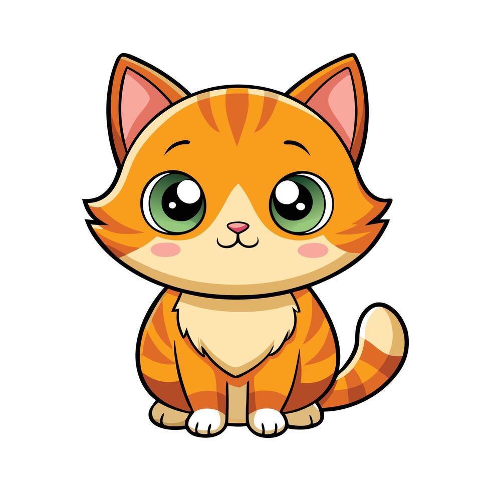 A quirky and cute kitten with arms crossed gesture, a cat folded his arms over his chest vector