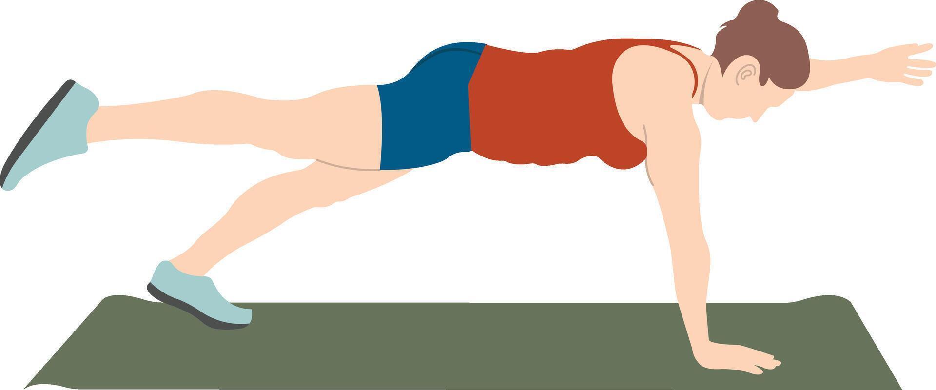 girl doing yoga vector
