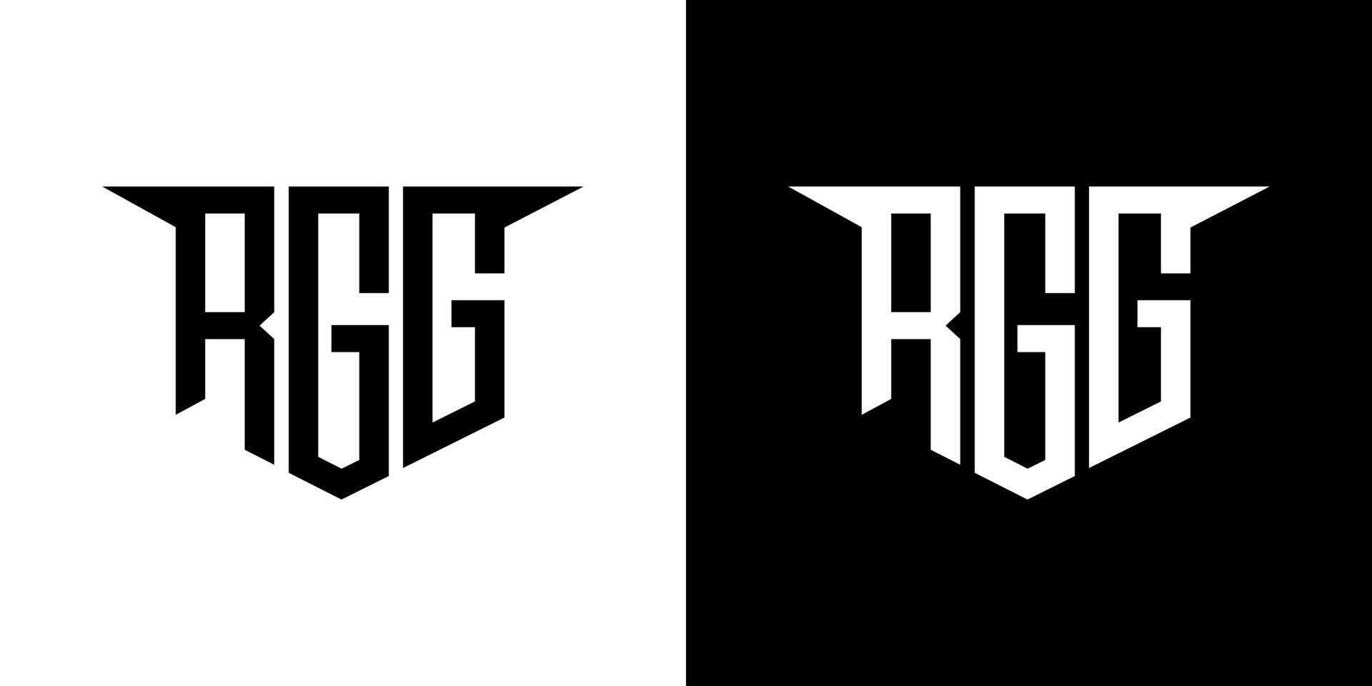RGG letter logo design with white background in illustrator, logo modern alphabet font overlap style, calligraphy designs for logo, Poster, Invitation, etc. vector